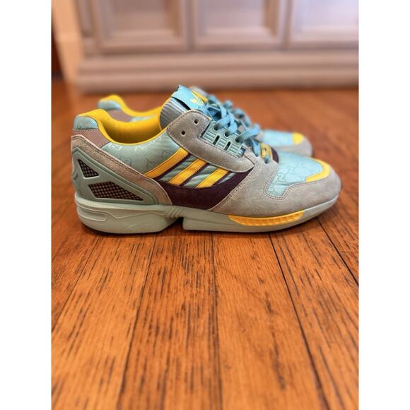 adidas Gucci x ZX 8000 Aqua GG Monogram Size 9 New W/ Defect - Picture 5 of 10